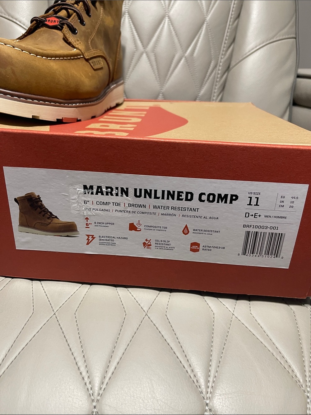 Brunt The Marin Unlined CompToe Boot — Brown Leather Lace-Up Men's Ankle Boot - Picture 2 of 12